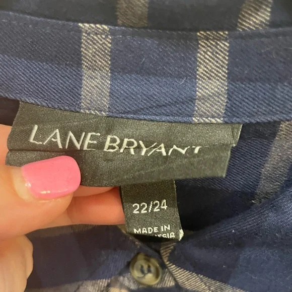 Plaid Button Up Tunic - Picture 2 of 4